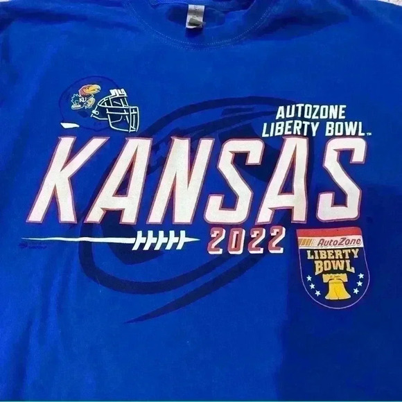 Kansas Jayhawks 2022 AutoZone Liberty bowl size Small color Blue - Picture 2 of 4